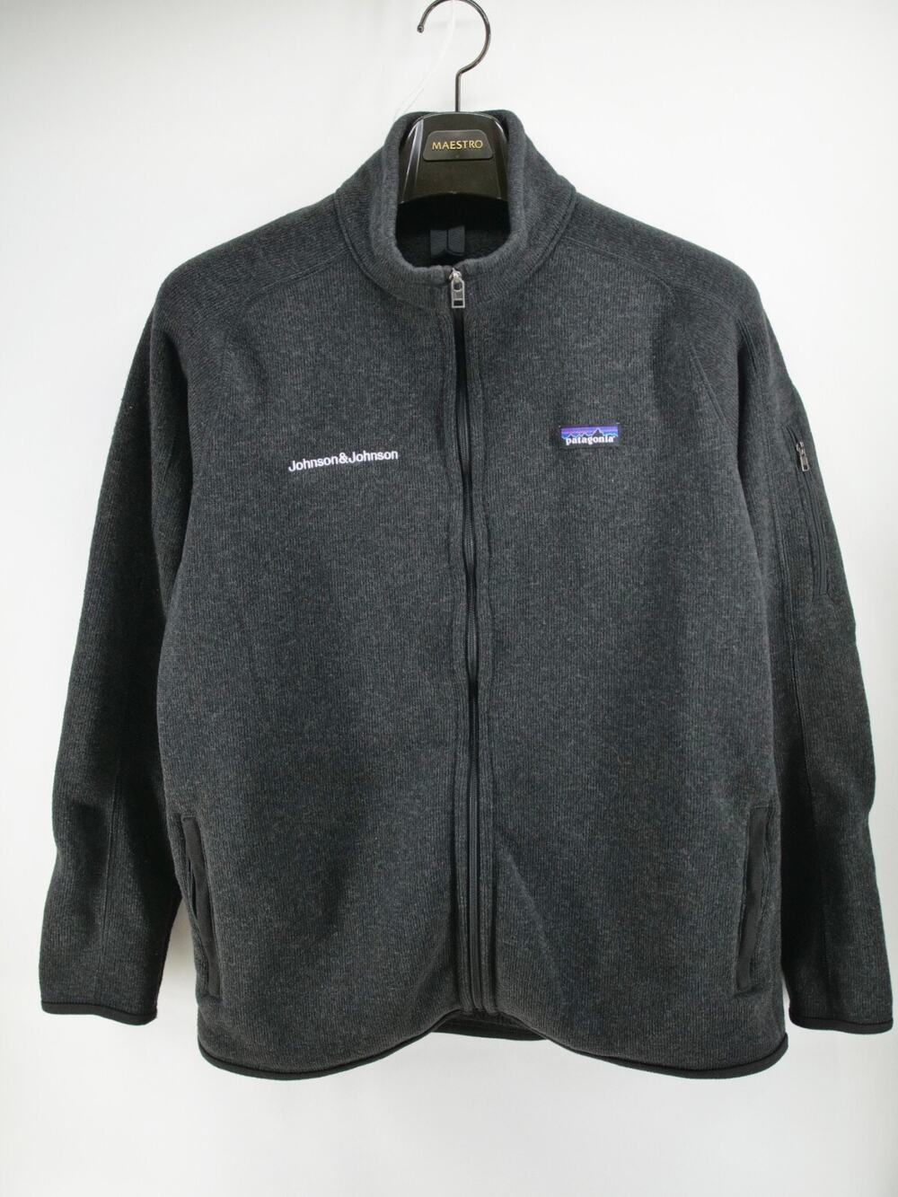 Patagonia Johnson & Johnson Sweater Womens XL Black Fleece Jacket‎ Full Zip
